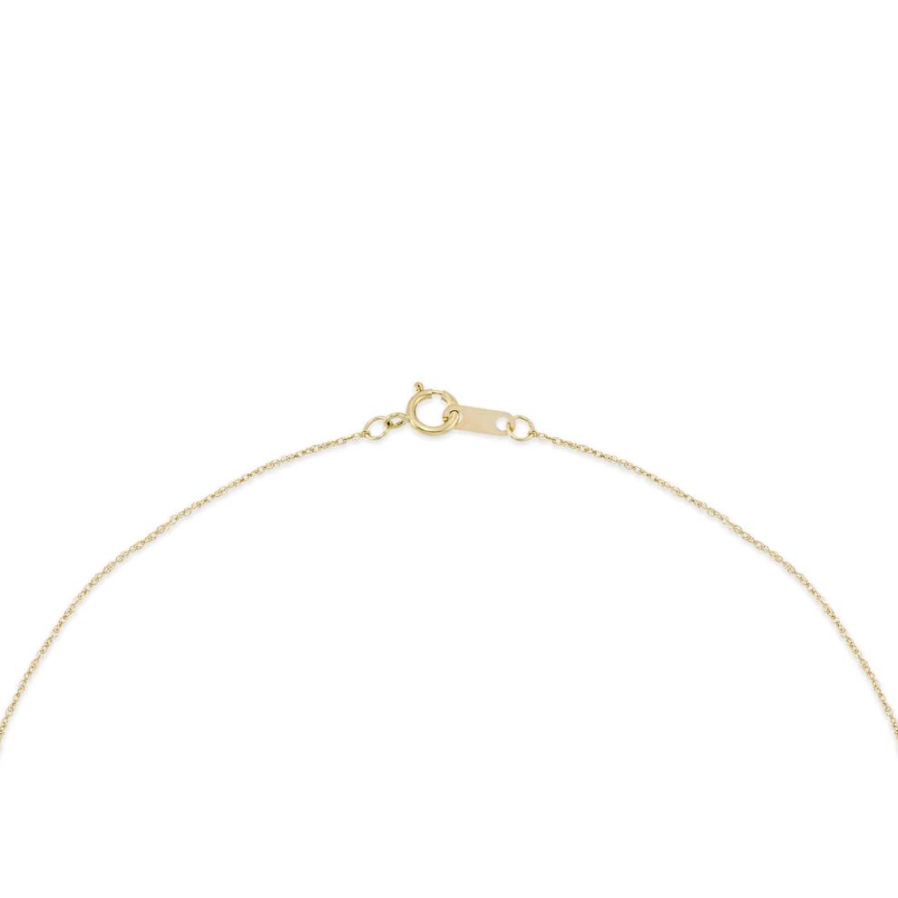 Blue Sapphire &amp; Diamond Accent Double Halo Pendant in 10K Yellow Gold – Image 4 of 4