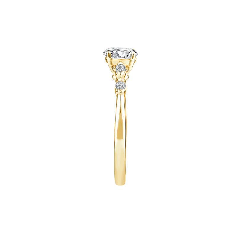 Diamond Oval Promise Ring in 10K Yellow Gold &#40;1/2 ct. tw.&#41; – Image 3 of 3