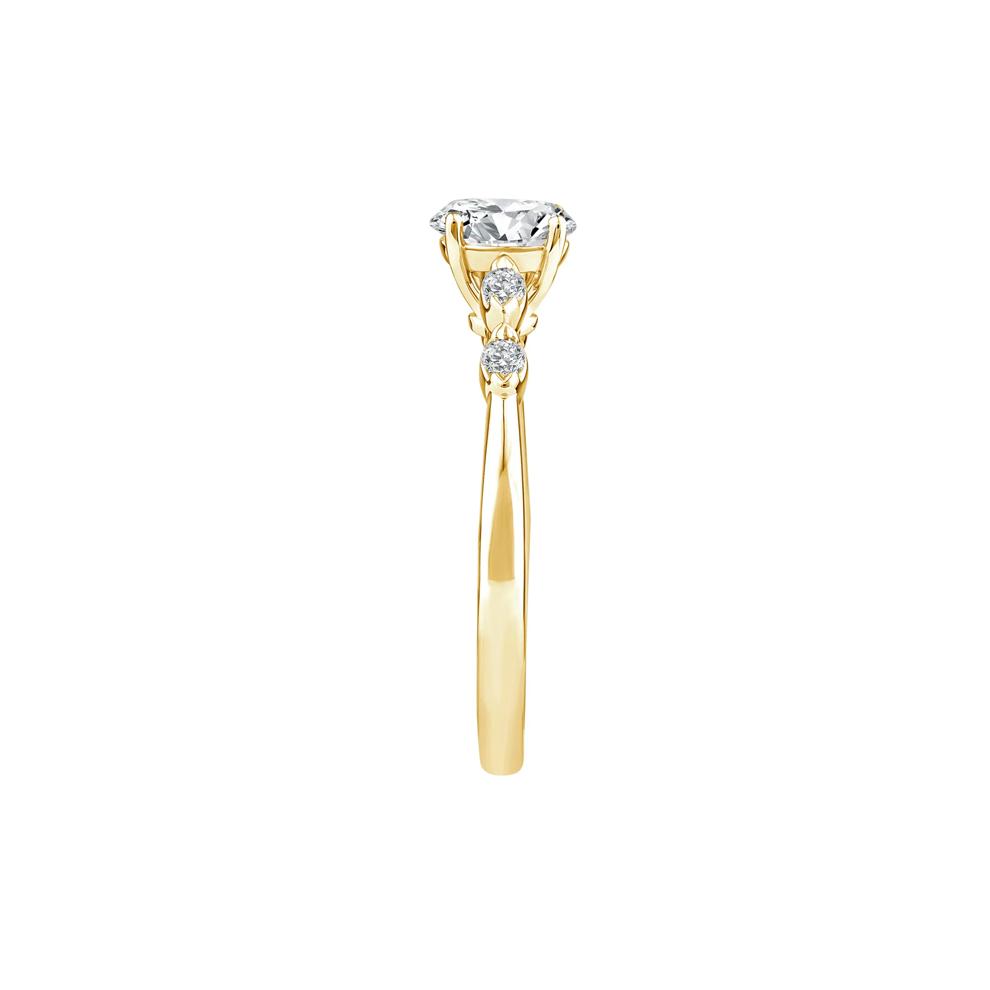 Diamond Oval Promise Ring in 10K Yellow Gold (1/2 ct. tw.) – Image 3 of 3