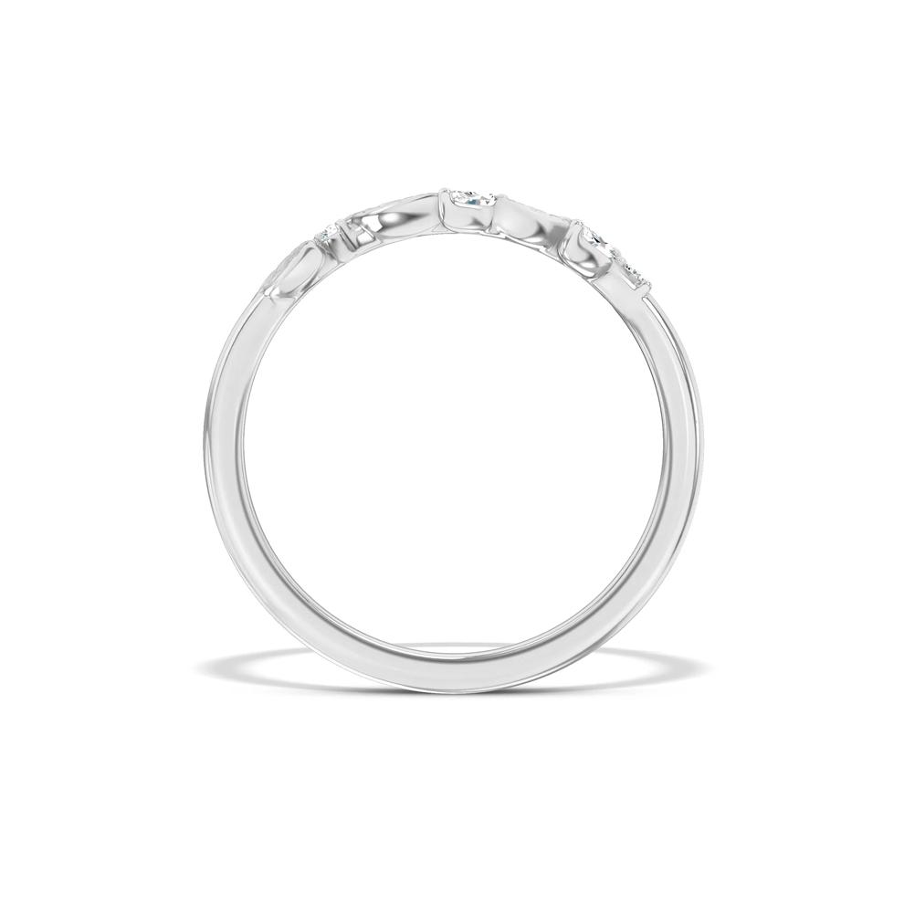 Lab Grown Diamond Asymmetric Nature Contour Band in 14K White Gold (1/10 ct. tw.) – Image 2 of 4