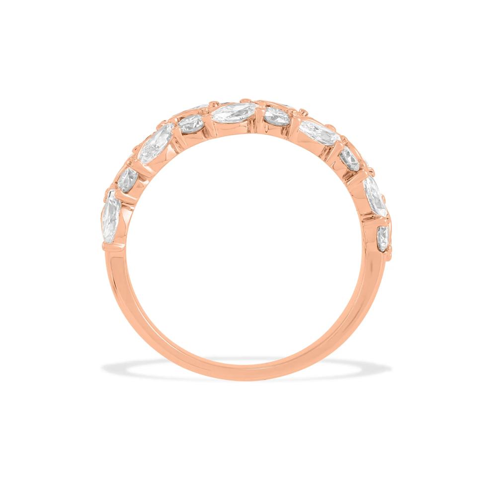 Lab Grown Diamond Marquise &amp; Round Band in 10K Rose Gold (1 1/2 ct. tw.) – Image 3 of 4