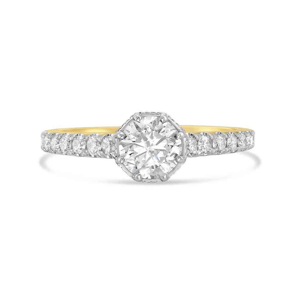 Diamond Round Engagement Ring in 14K Yellow Gold (1 1/2 ct. tw.) – Image 1 of 4