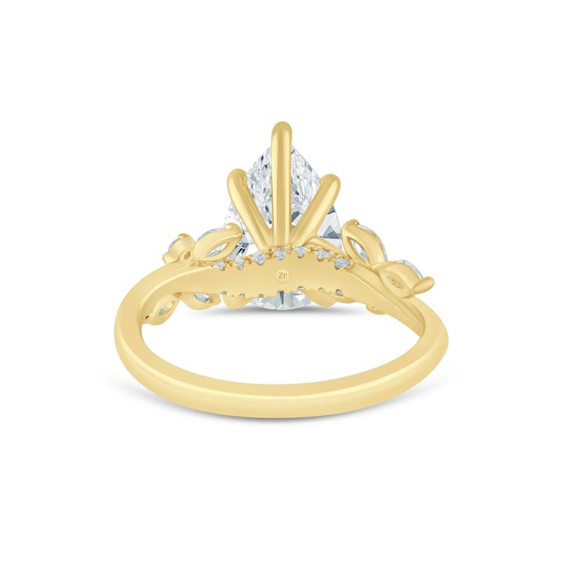 Lab Grown Diamond Pear-Shaped Engagement Ring in 14K Yellow Gold &#40;3 3/8 ct. tw.&#41; – Image 4 of 4