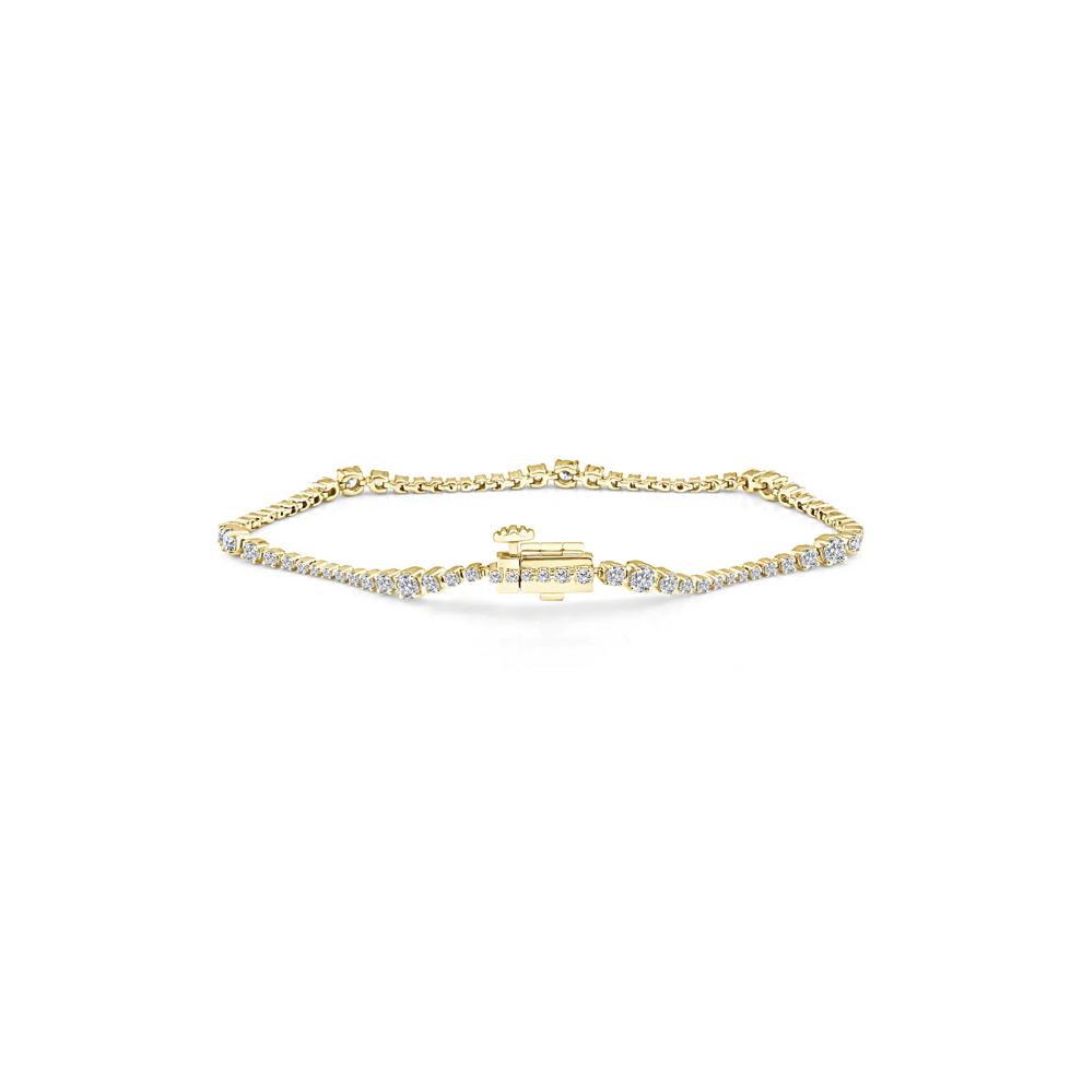 Lab Grown Diamond Graduated Tennis Bracelet in 10K Yellow Gold, 7" (2 ct. tw.) – Image 2 of 2