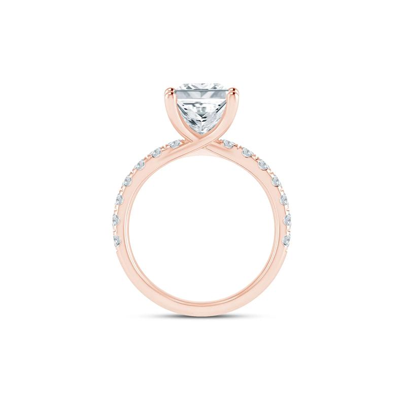 Lab Grown Diamond Radiant-Cut Engagement Ring in 14K Rose Gold (4 1/2 ct. tw.) – Image 2 of 3