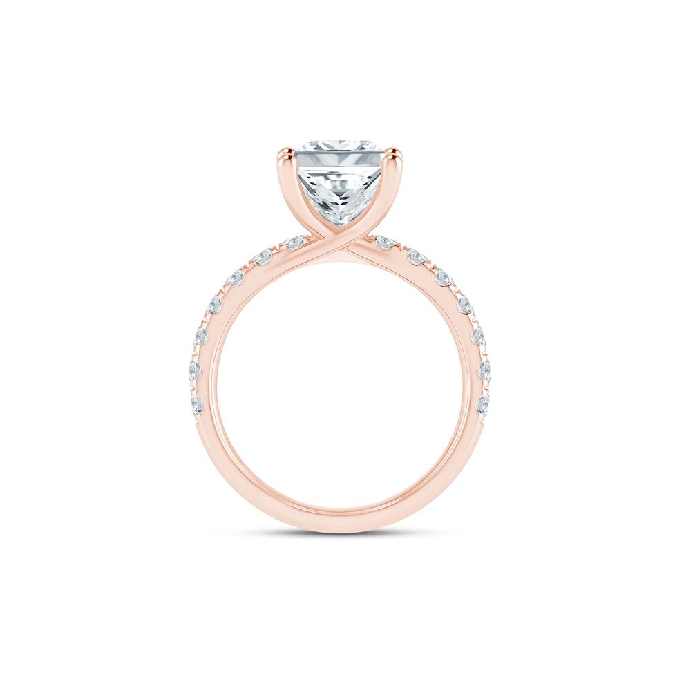 Lab Grown Diamond Radiant-Cut Engagement Ring in 14K Rose Gold (4 1/2 ct. tw.) – Image 2 of 3