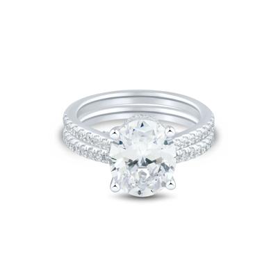 Lab Grown Diamond Bridal Set in 14K White Gold (4 ct. tw.)
