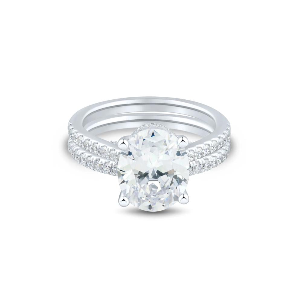 Lab Grown Diamond Bridal Set in 14K White Gold (4 ct. tw.) – Image 1 of 5