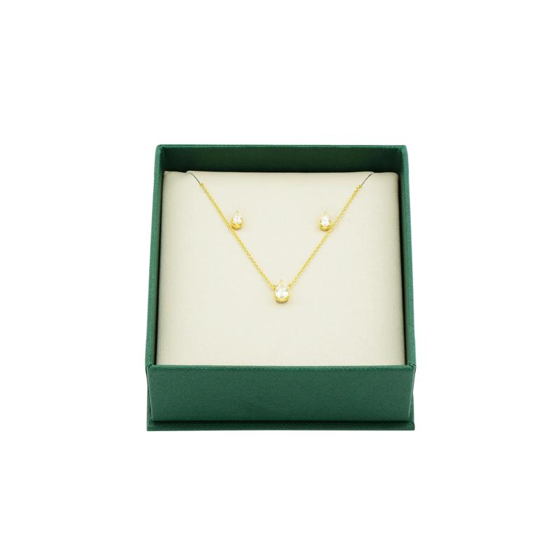 Lab Grown Diamond Pear-Shaped Box Set in Vermeil &#40;1/2 ct. tw.&#41; – Image 2 of 8