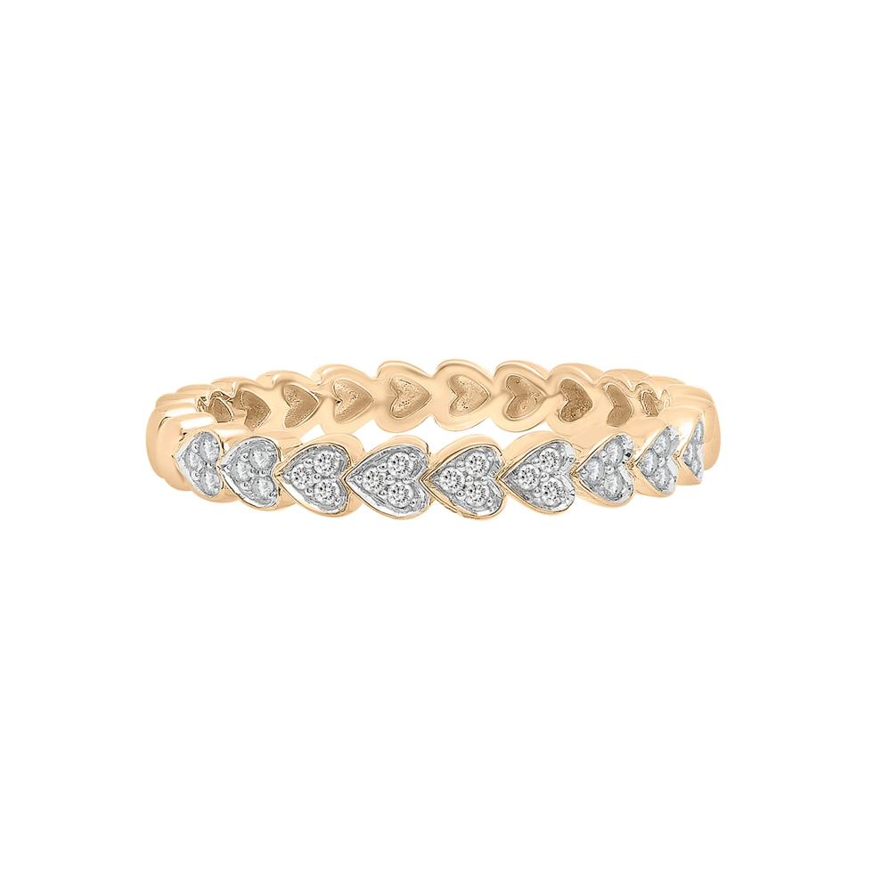 Diamond Multi-Heart Ring in 14K Yellow Gold (1/10 ct. tw.) – Image 1 of 7