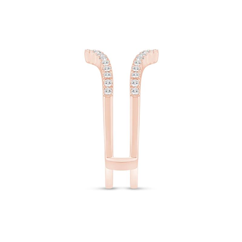 Lab Grown Diamond Chevron Ring Insert in 14K Rose Gold (1/4 ct. tw.) – Image 3 of 3