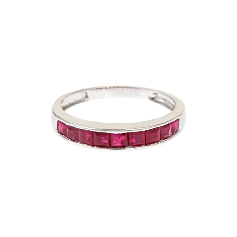 Ruby Ring in 10K White Gold – Image 1 of 2