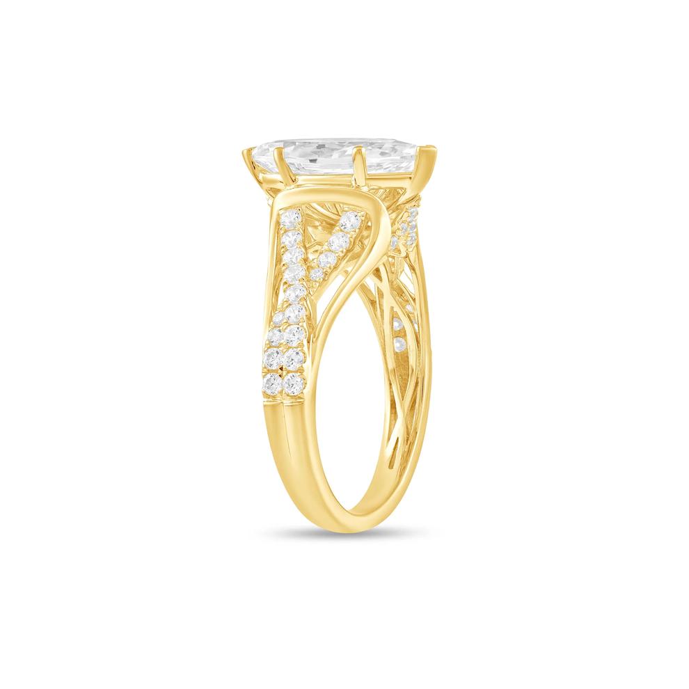 Lab Grown Diamond Marquise Center Engagement Ring in 10K Yellow Gold (2 1/2 ct. tw.) – Image 3 of 4