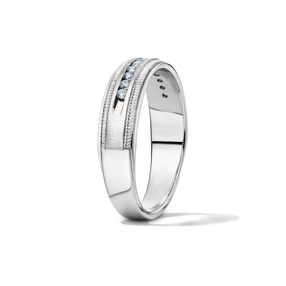 Men's 1/5 ct. tw. Diamond Band in Sterling Silver, 5.7MM – Image 3 of 4