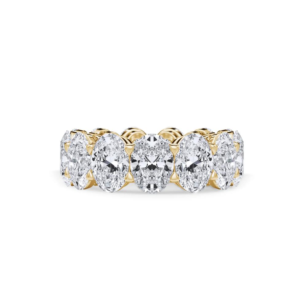 Lab Grown Diamond Oval Eternity Band in 18K Yellow Gold (13 ct. tw.) – Image 1 of 4