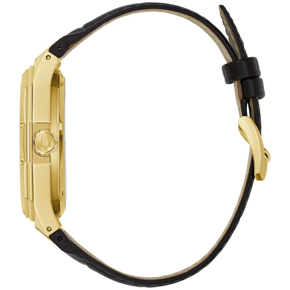 Men's Prestige Skeleton Watch in Black Leather – Image 3 of 3