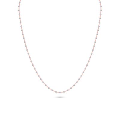 Lab Grown Diamond Sticks & Stones Necklace in 14K Rose Gold (3 1/2 ct. tw.)