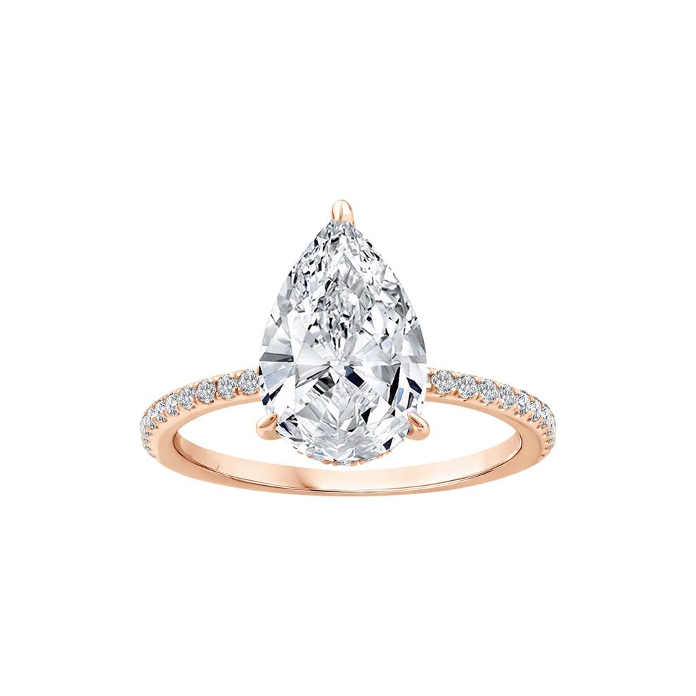 Lab Grown Diamond Pear-Shaped Engagement Ring in 14K Rose Gold (3 1/4 ct. tw.) – Image 1 of 3