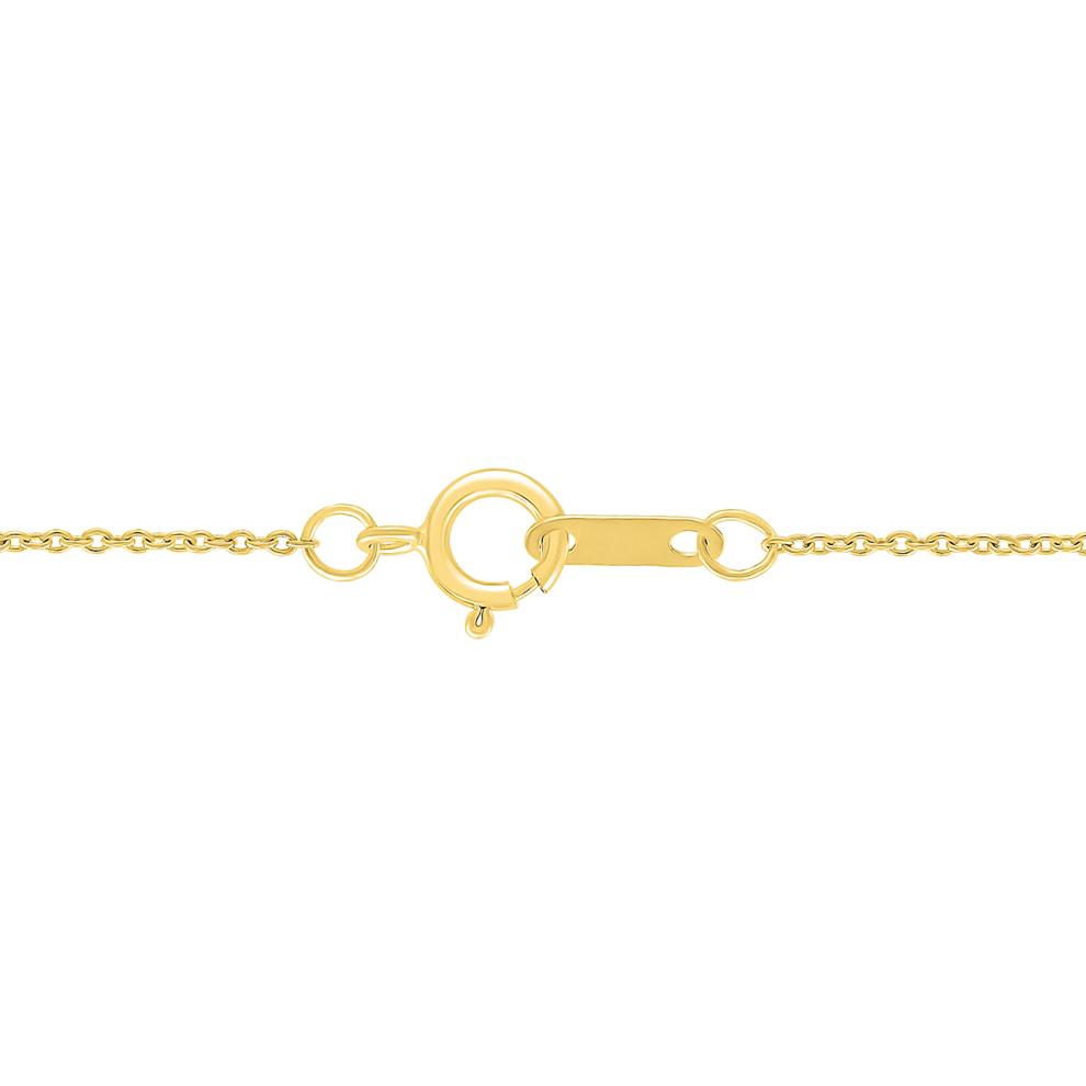 Diamond Disc Dangle Necklace in 10K Yellow Gold (1/8 ct. tw.) – Image 2 of 2