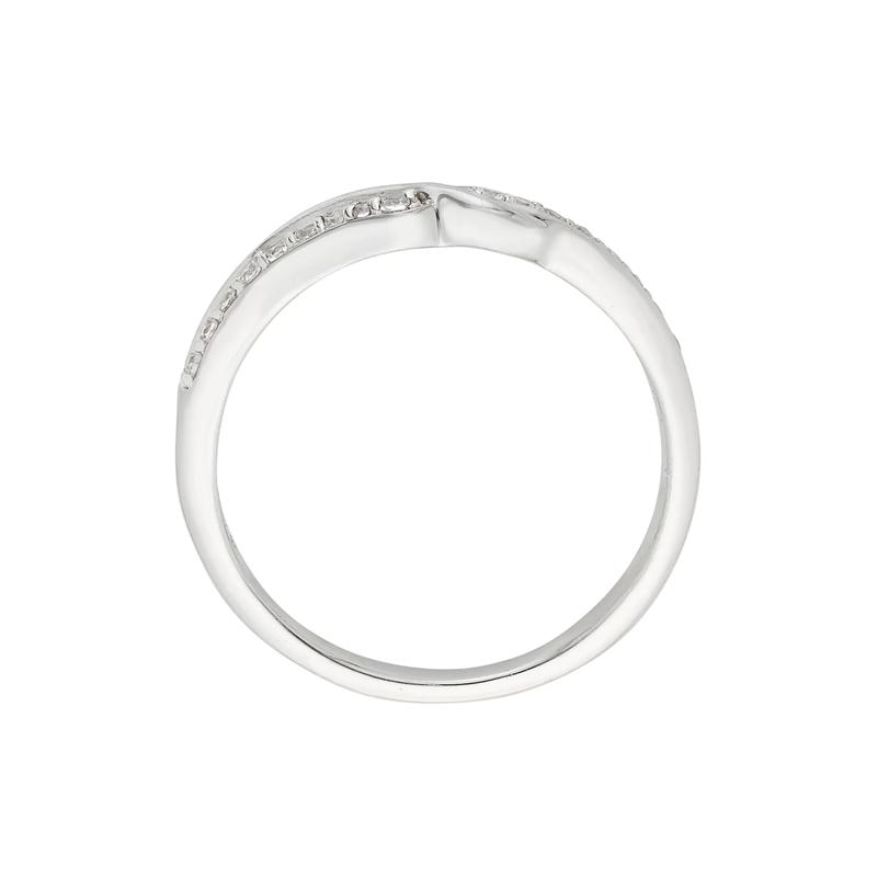 Diamond Contour Wedding Band in 14K White Gold &#40;1/7 ct. tw.&#41; – Image 2 of 3