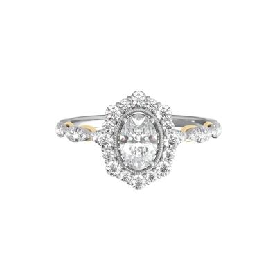 Margarita Oval Diamond Engagement Ring in 14k gold (7/8 ct. tw.)