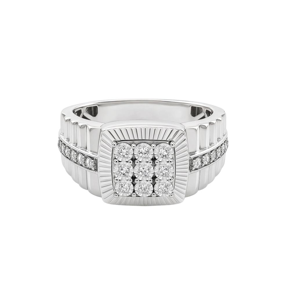 Men's Diamond Ring in Sterling Silver (1/4 ct. tw.) – Image 1 of 4