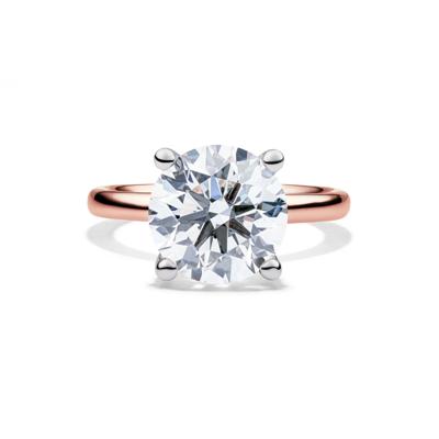 Lab Grown Diamond Round Solitaire Engagement Ring in 14K Rose Gold (5 ct.)