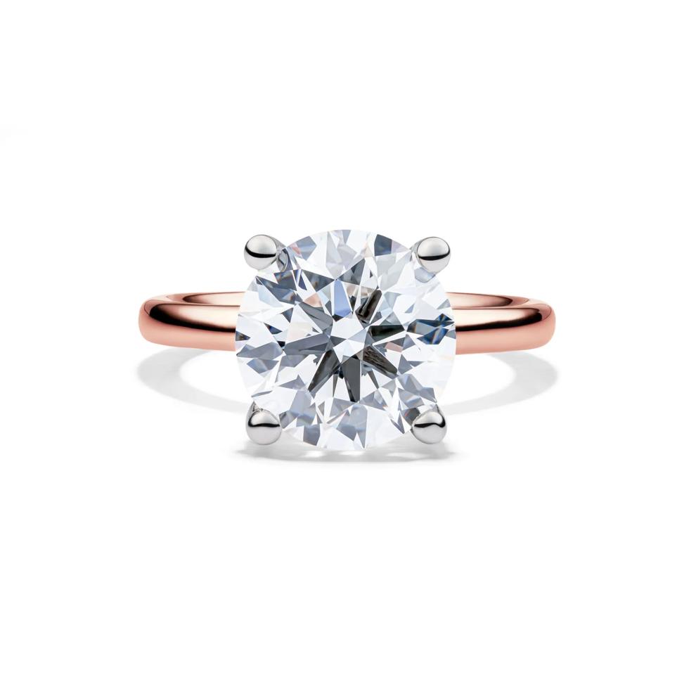 Lab Grown Diamond Round Solitaire Engagement Ring in 14K Rose Gold (5 ct.) – Image 1 of 4