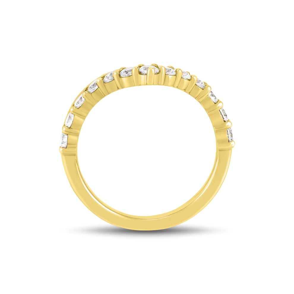 Lab Grown Diamond Chevron Wedding Band in 14K Yellow Gold (3/4 ct. tw.) – Image 2 of 3