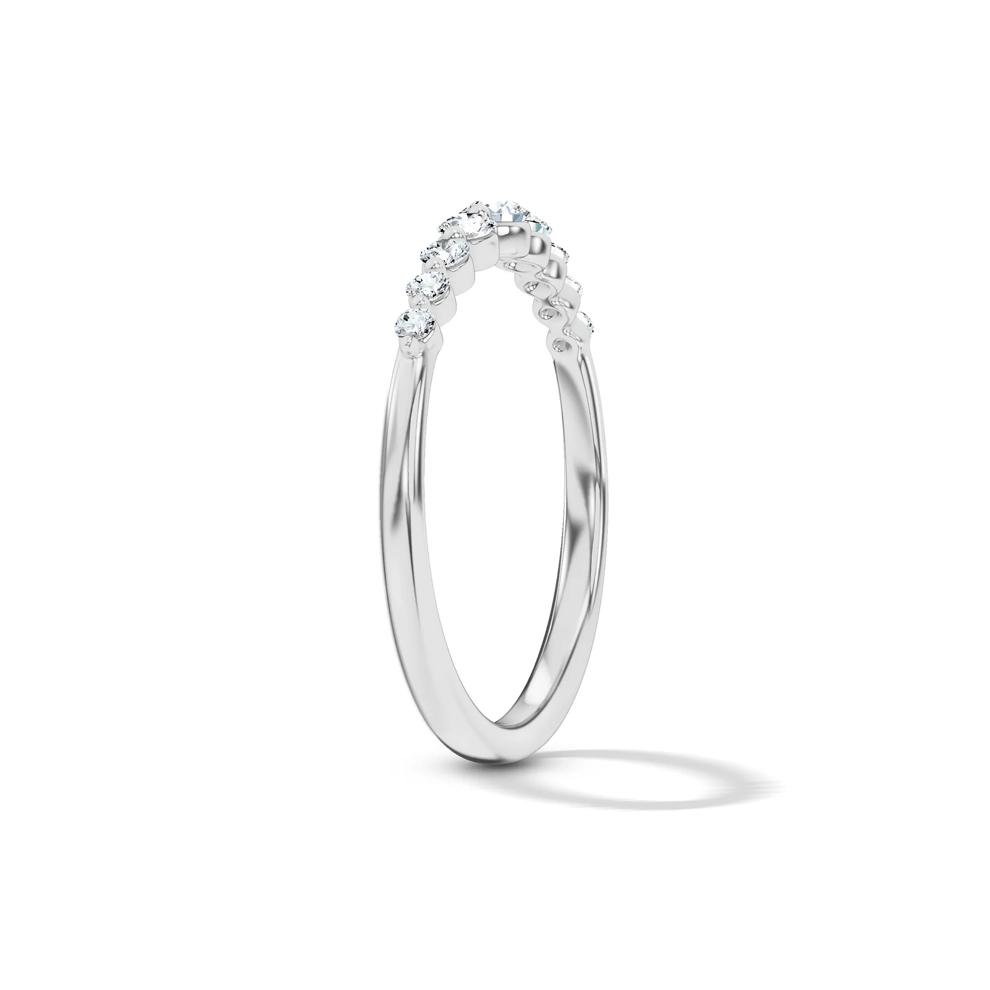 Lab Grown Diamond Graduated Single Prong Stack Band in 10K White Gold (1/5 ct. tw.) – Image 3 of 4