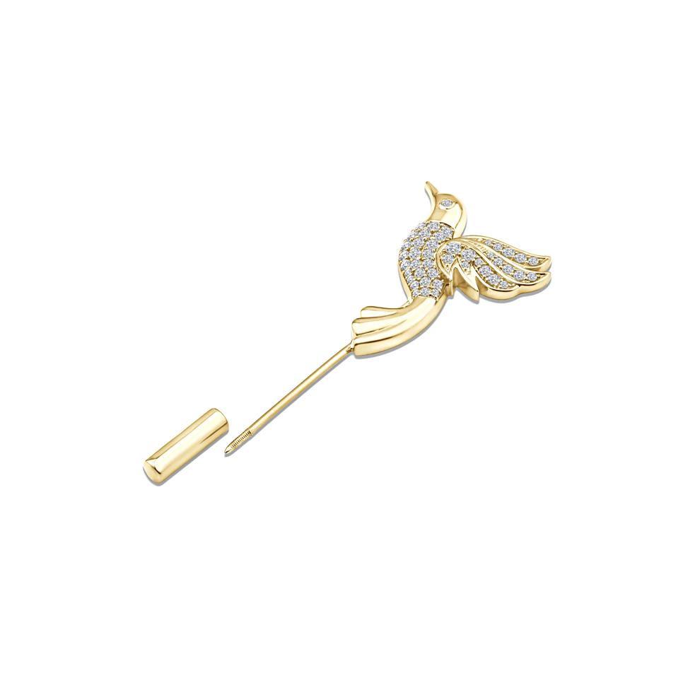 Men's Lab Grown Diamond Stick Pin Brooch in Vermeil (5/8 ct. tw.) – Image 2 of 3