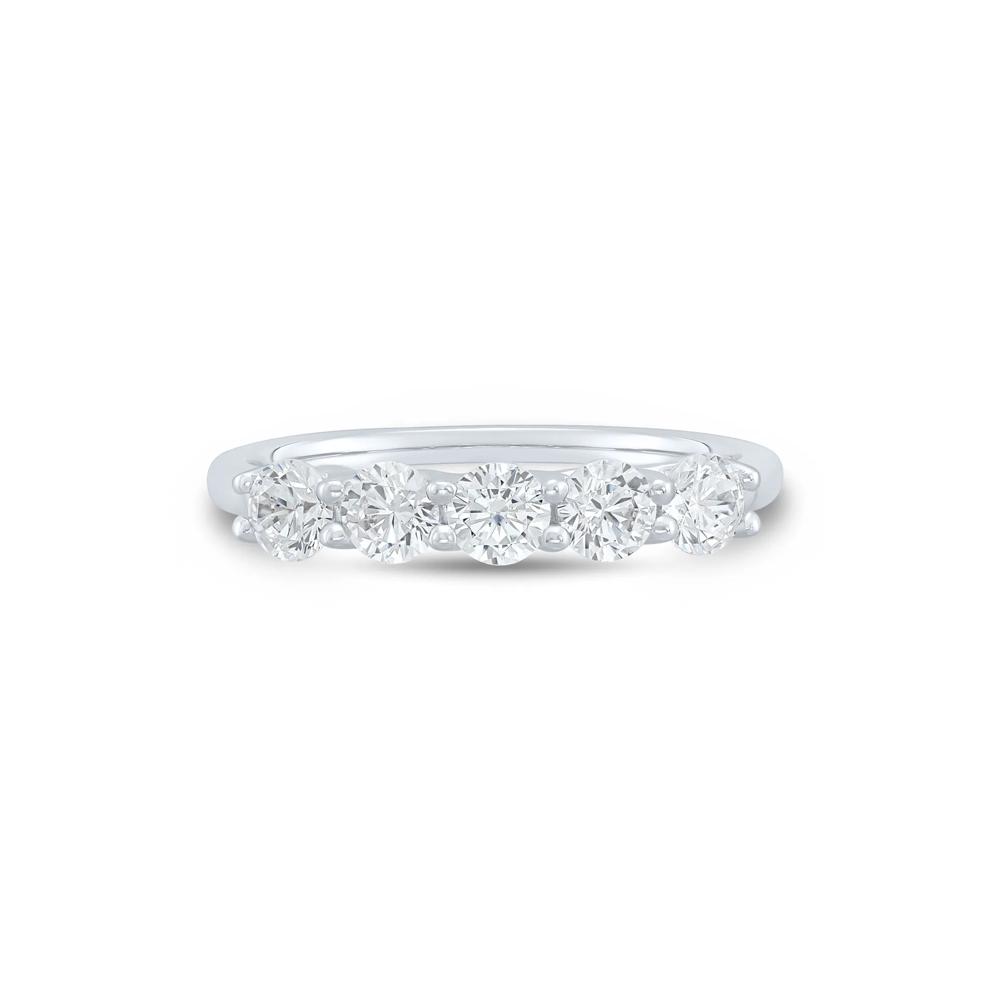 Five-Stone Diamond Anniversary Band in 10K White Gold (1 ct. tw.) – Image 1 of 3
