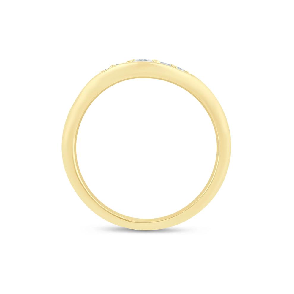 Lab Grown Diamond Contour Band in 14K Yellow Gold (1/5 ct. tw.) – Image 2 of 3