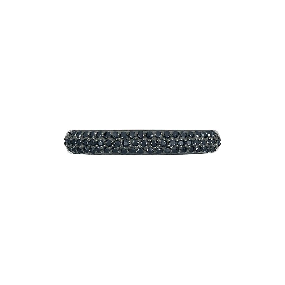 Black Diamond Dome Ring in Sterling Silver (1/3 ct. tw.) – Image 1 of 5