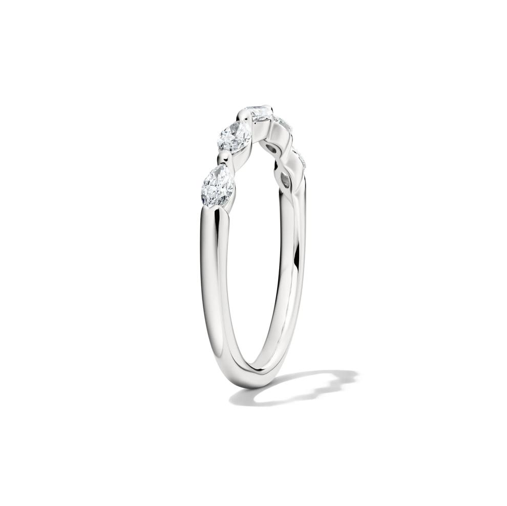 Lab Grown Diamond Marquise Anniversary Band in 14K White Gold (1/2 ct. tw.) – Image 3 of 4