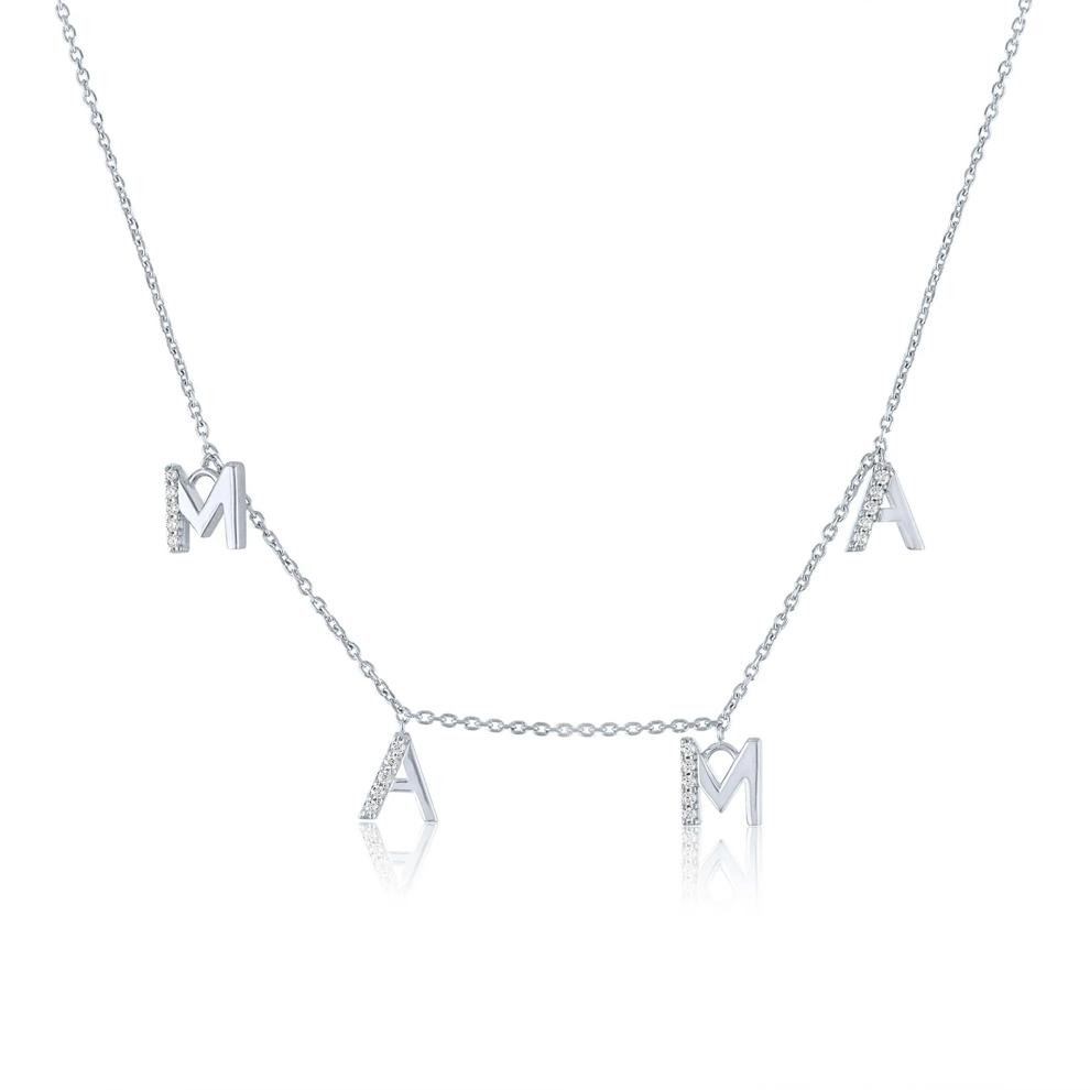 Diamond Mama Necklace in Sterling Silver (1/10 ct. tw.) – Image 1 of 3