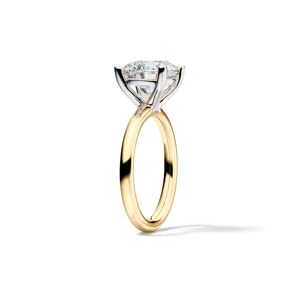 Lab Grown Diamond Solitaire Round Engagement Ring in 14k Yellow Gold (4 ct.) – Image 3 of 4