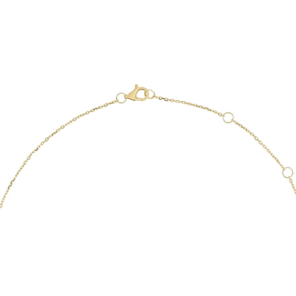 Green Quartz &amp; Diamond Accent Pendant Necklace in 10K Yellow Gold – Image 2 of 4