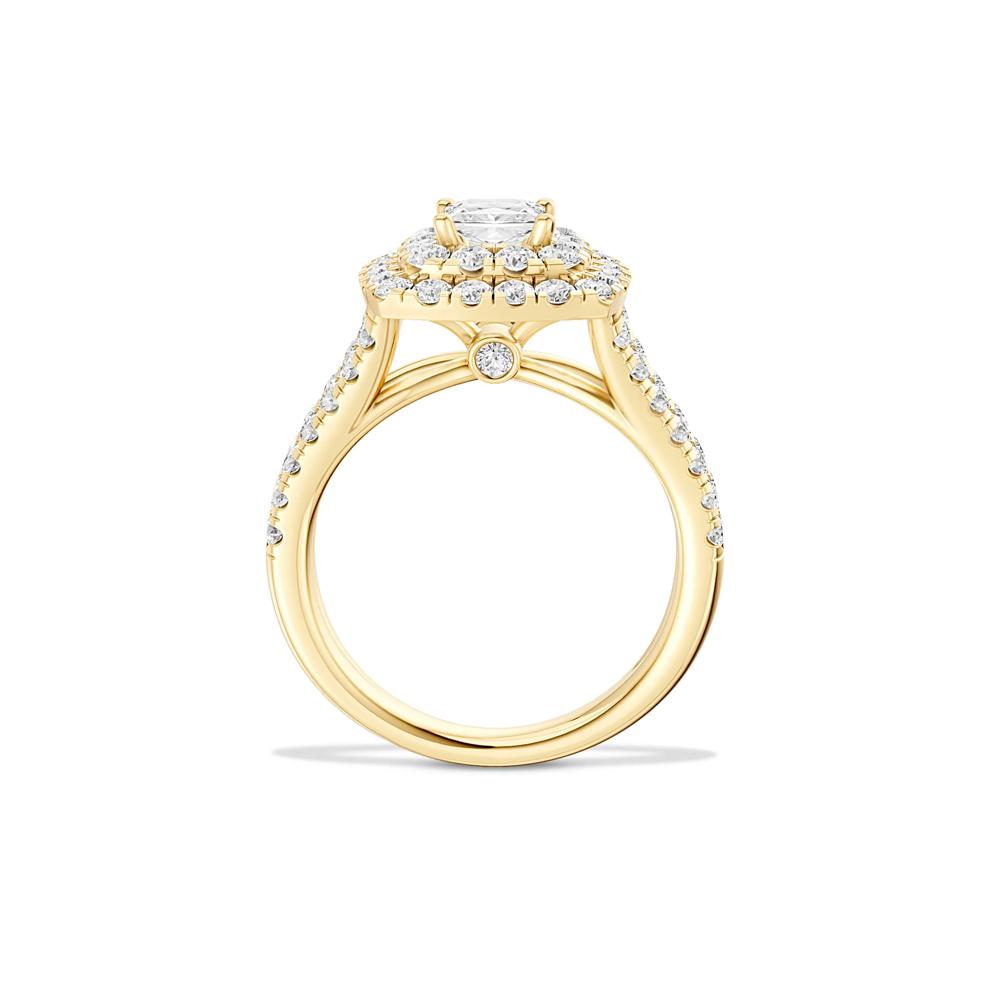 Lab Grown Diamond Princess-Cut Center Engagement Ring in 14K Yellow Gold (2 ct. tw.) – Image 2 of 4