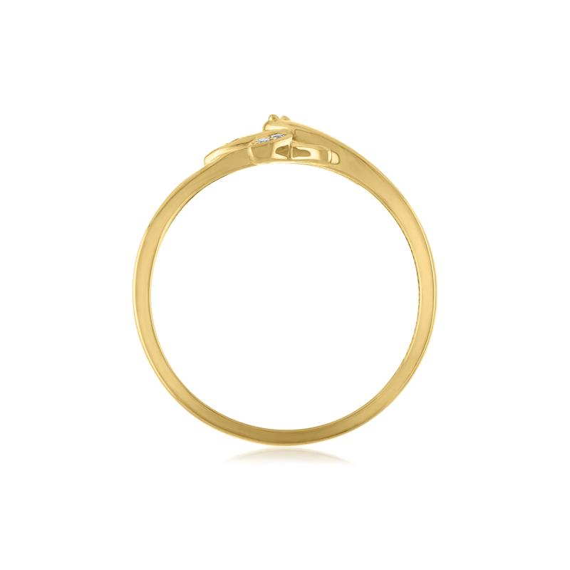 Diamond Accent Dragonfly Ring in 14K Yellow Gold – Image 2 of 3