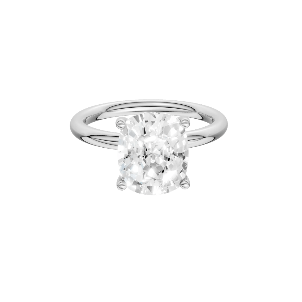 Lab Grown Diamond Elongated Cushion-Cut Engagement Ring in Platinum (4 ct. tw.) – Image 1 of 5