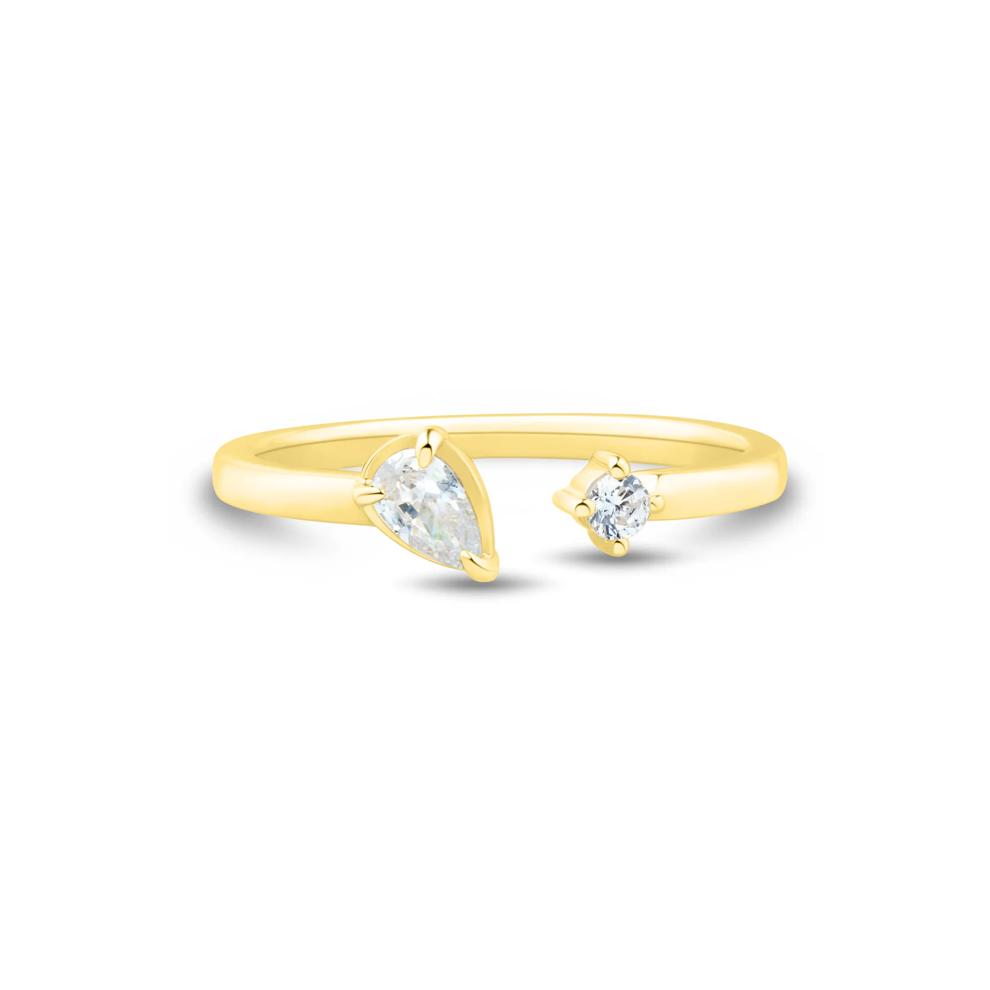 Lab Grown Diamond Open Toi et Moi Ring in Vermeil (1/4 ct. tw.) – Image 1 of 3