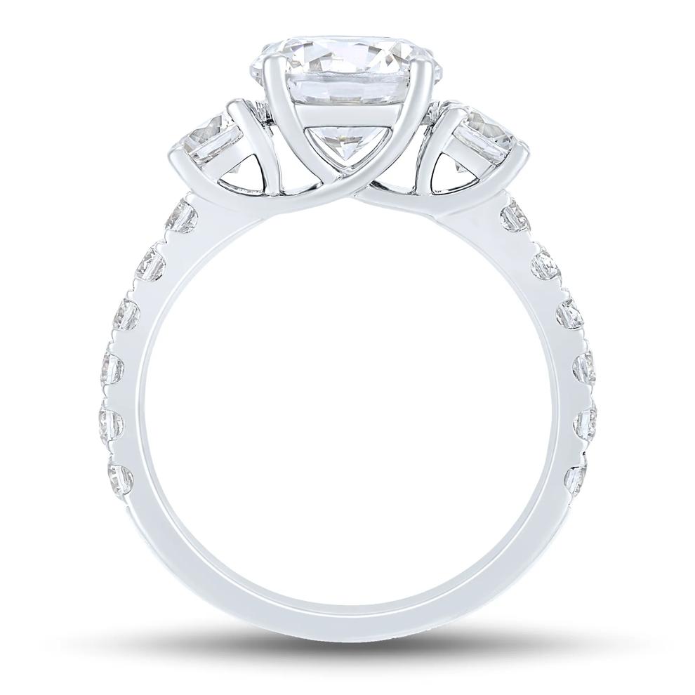 Lab Grown Diamond Three-Stone Engagement Ring in 14K White Gold (3 ct. tw.) – Image 2 of 3