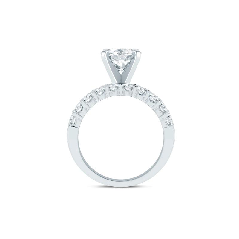 Lab Grown Diamond Semi-Mount Engagement Ring in 14K White Gold (1 1/2 ct. tw.) (Setting Only) – Image 3 of 6