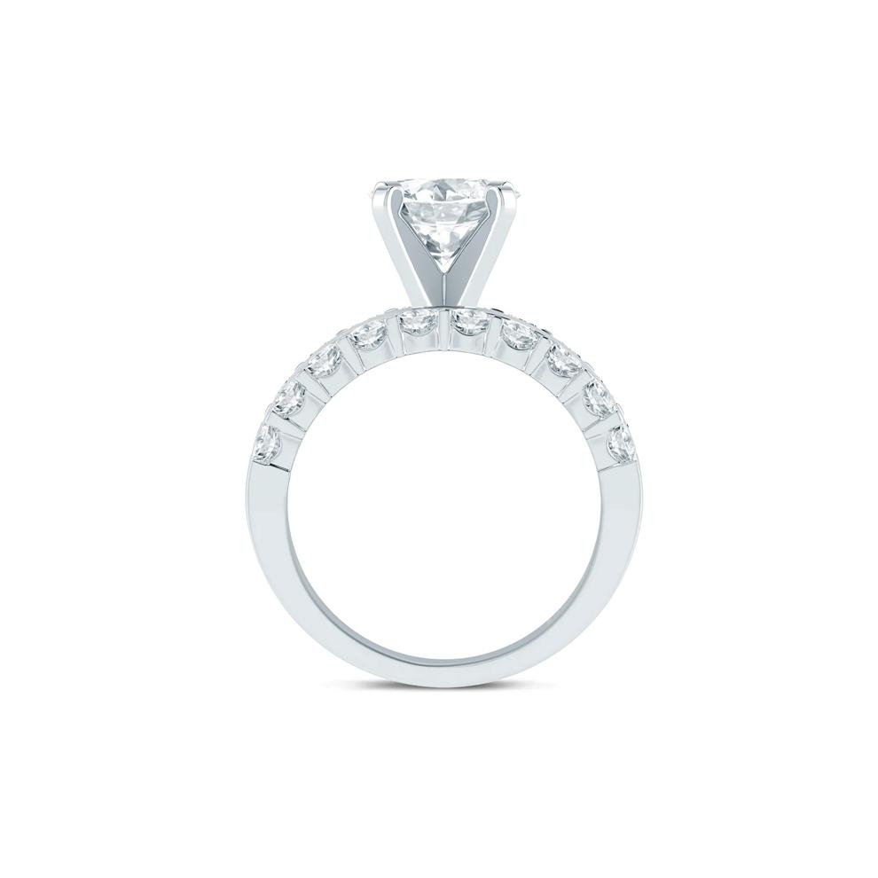 Lab Grown Diamond Semi-Mount Engagement Ring in 14K White Gold (1 1/2 ct. tw.) (Setting Only) – Image 3 of 6
