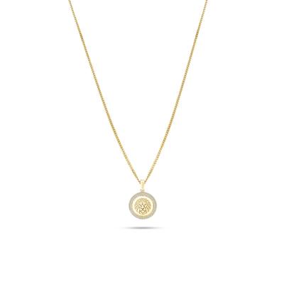 Lab Grown Diamond Lion Motif Pendant Necklace in 10K Yellow Gold (1/2 ct. tw.)