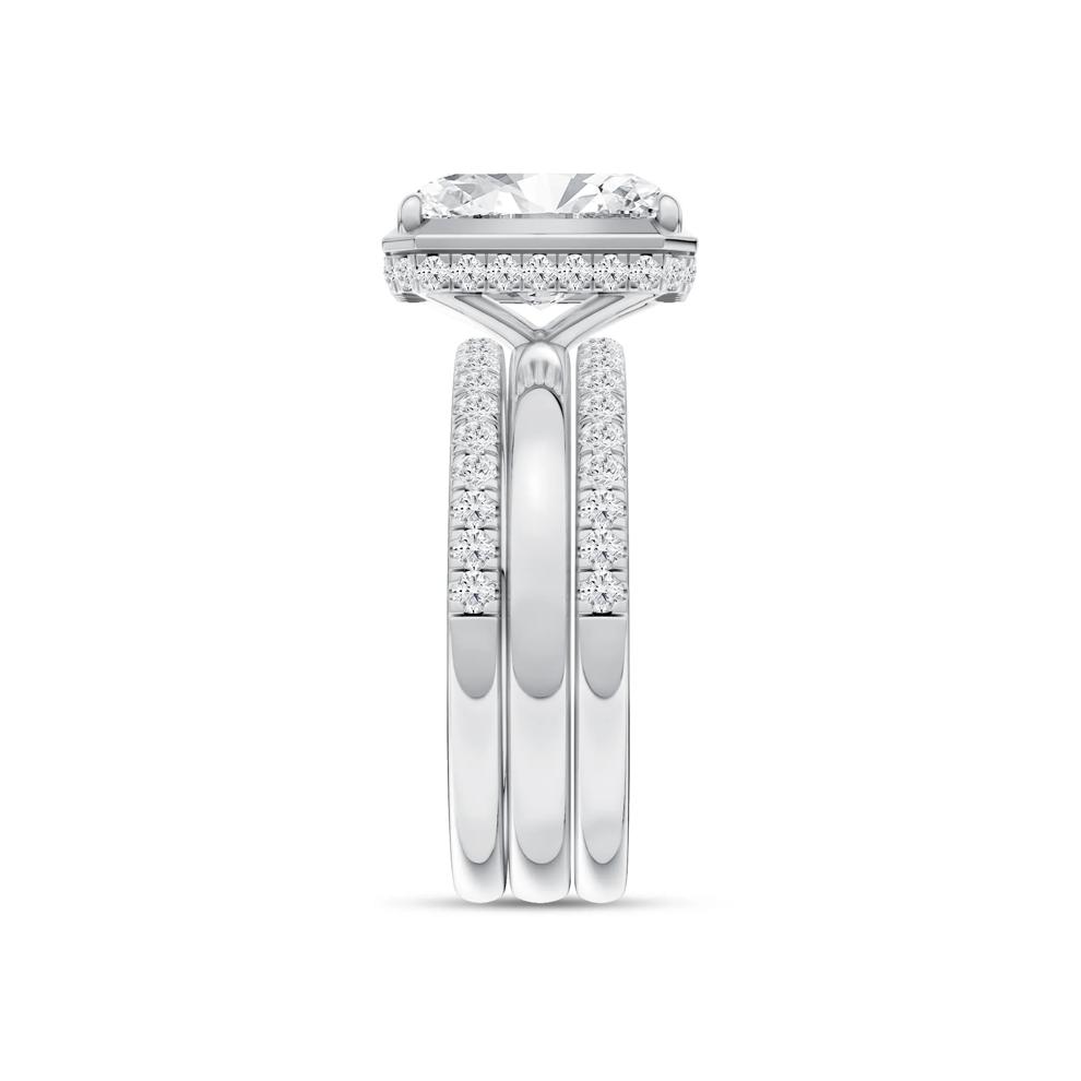 Madison Lab Grown Diamond Radiant-Cut Engagement Set in 14K White Gold (3 ct. tw.) – Image 3 of 5