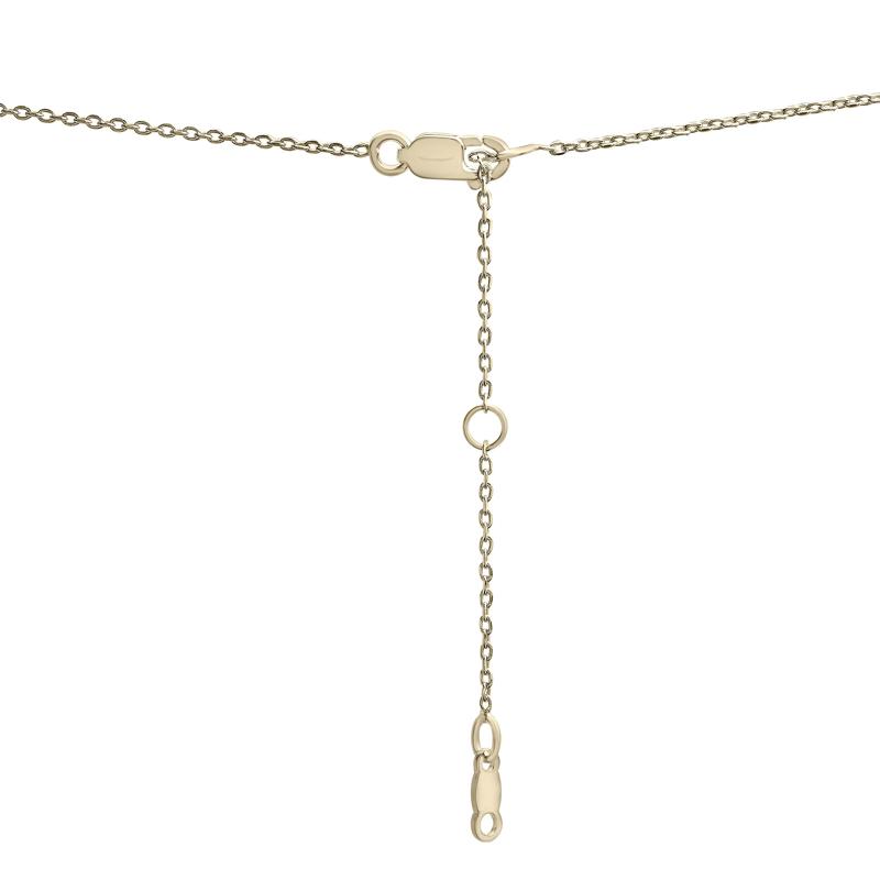 Diamond Oval Cluster Ribbed Drop Pendant in Vermeil &#40;1/10 ct. tw.&#41; – Image 4 of 6