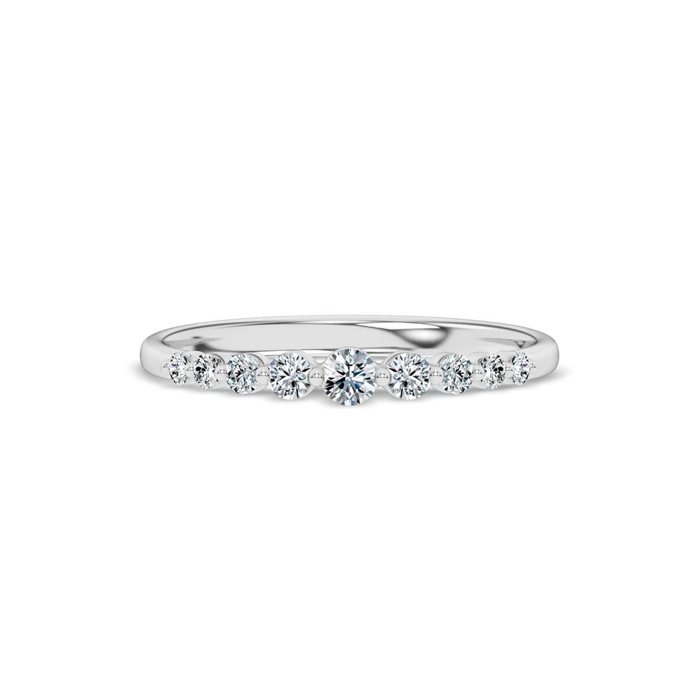 Lab Grown Diamond Graduated Single Prong Stack Band in 10K Gold – Image 1 of 1