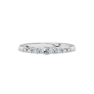 Lab Grown Diamond Graduated Single Prong Stack Band in 10K Gold